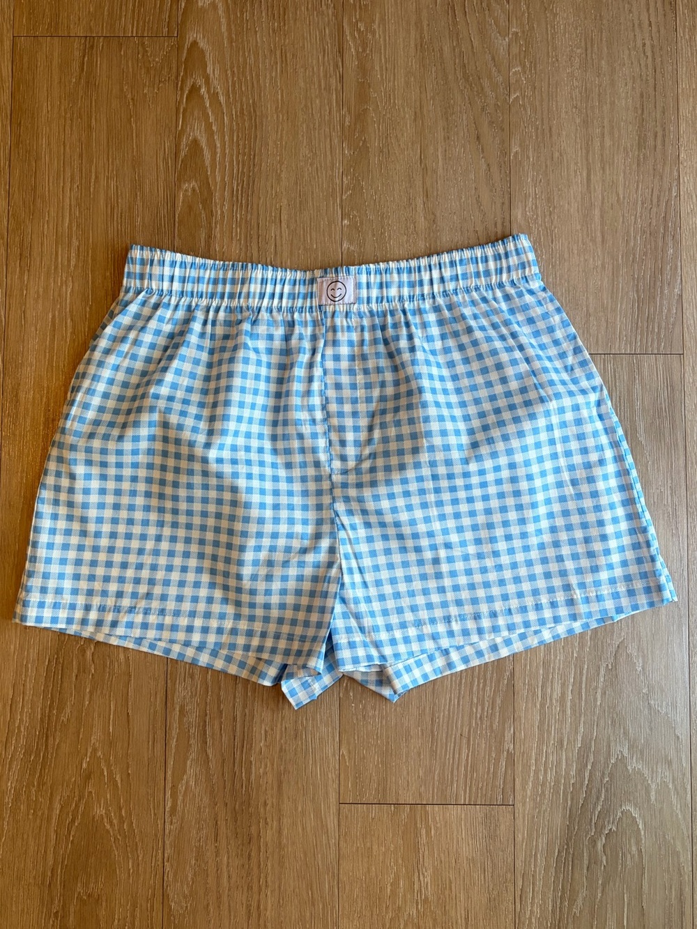 Bobbie Brooks Light Blue and White Gingham Shorts